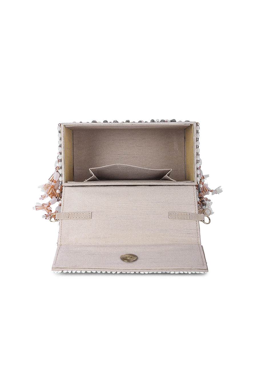 Multicolour Shahiraa Hand-Embroidered Box Clutch