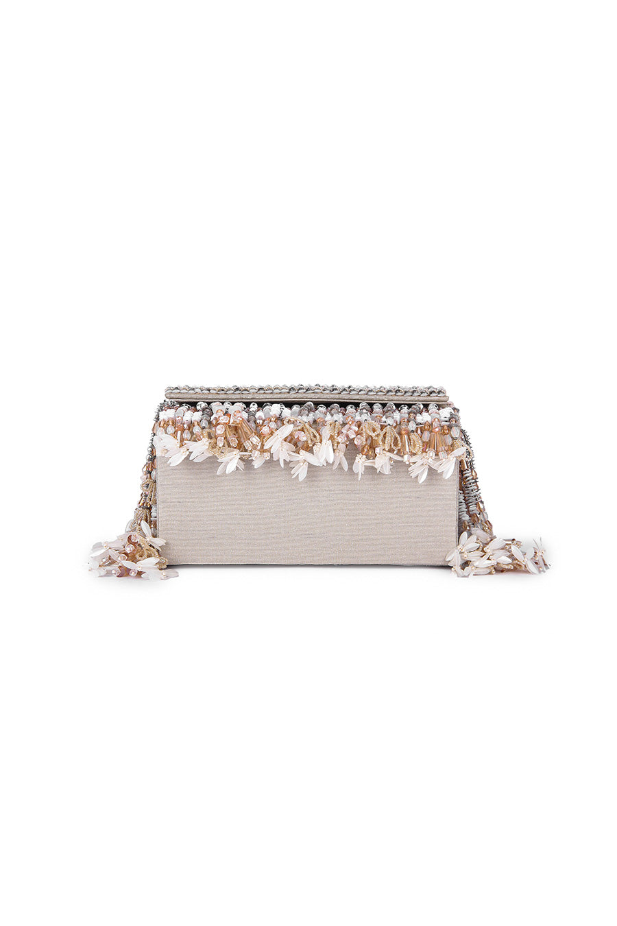 Multicolour Shahiraa Hand-Embroidered Box Clutch