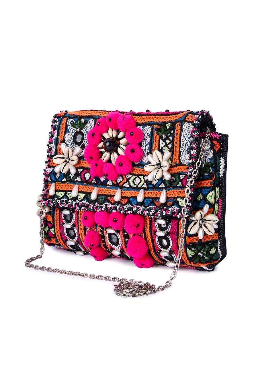 Multicolour Beachy Boho Clutch