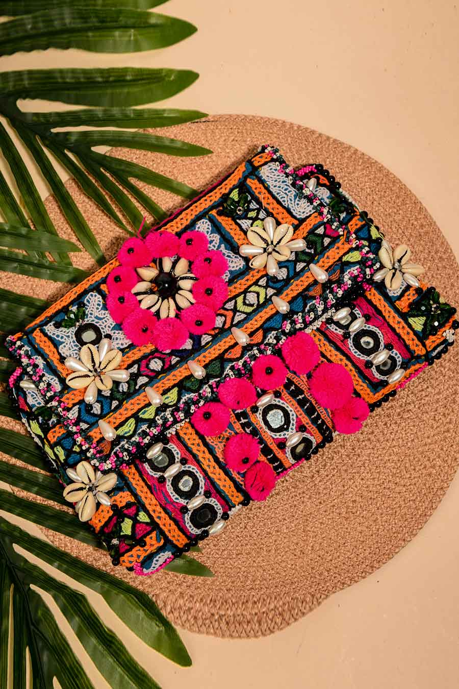 Multicolour Beachy Boho Clutch