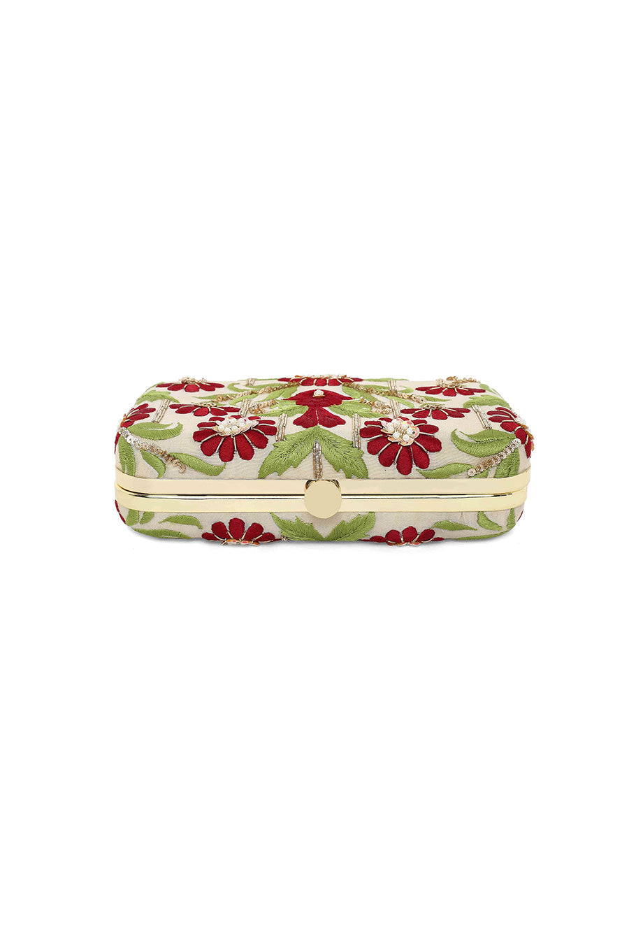 Multicolour Bagichaa Embroidered Box Clutch