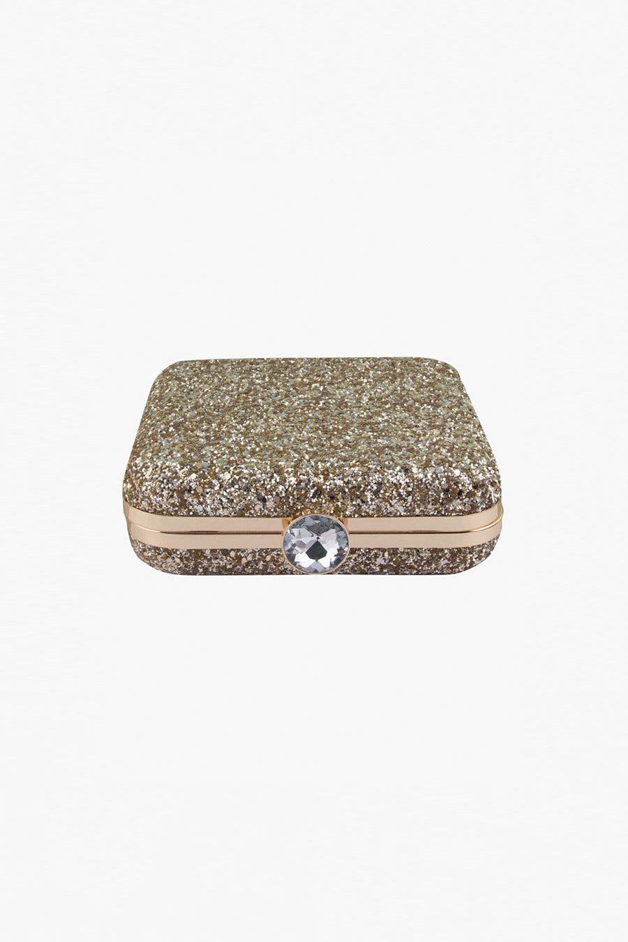 Gold Shimmer Box Clutch