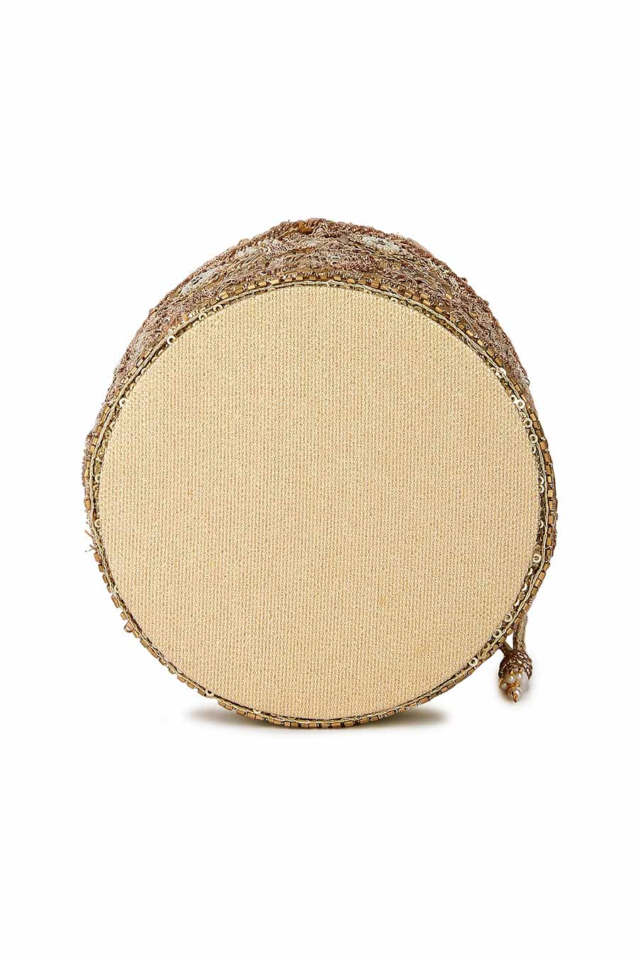 Gold Baliyey Sequins Embroidered Potli