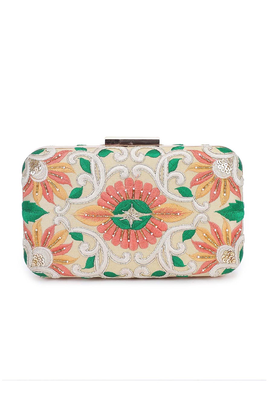 Off-White Radiant Embroidered Box Clutch