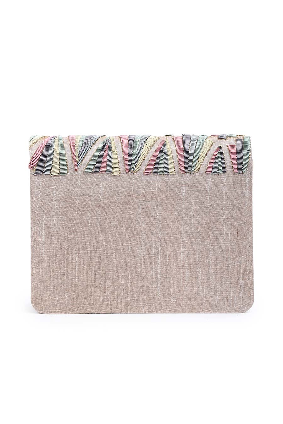 Light Purple Hand-Embroidered Clutch