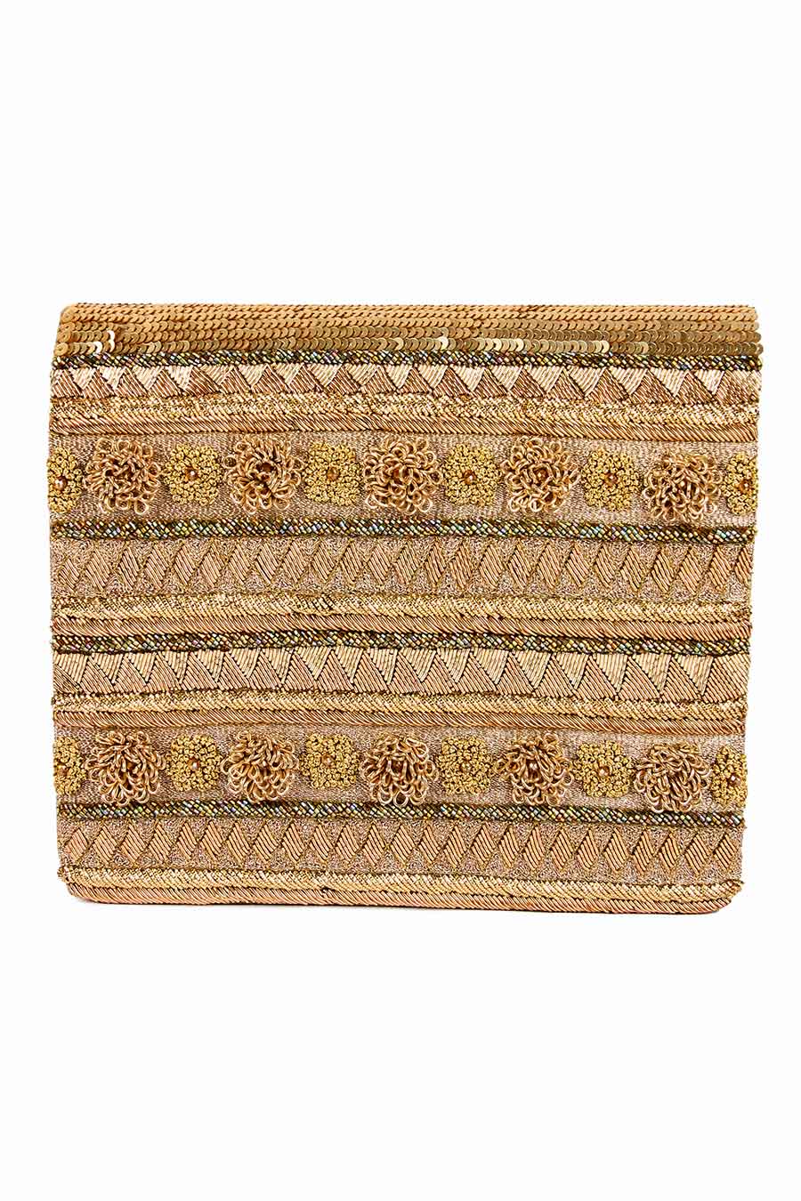 Gold Khwabeeda Hand-Embroidered Clutch