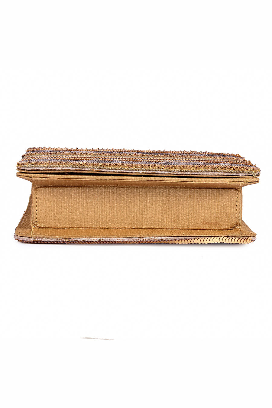 Bronze Aafreen Hand-Embroidered Clutch