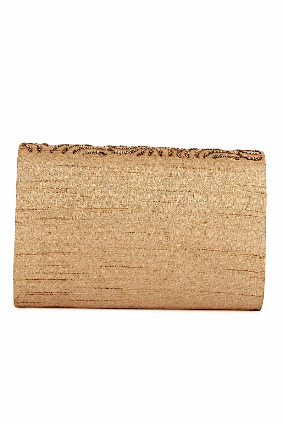 Bronze Lustre Hand-Embroidered Clutch