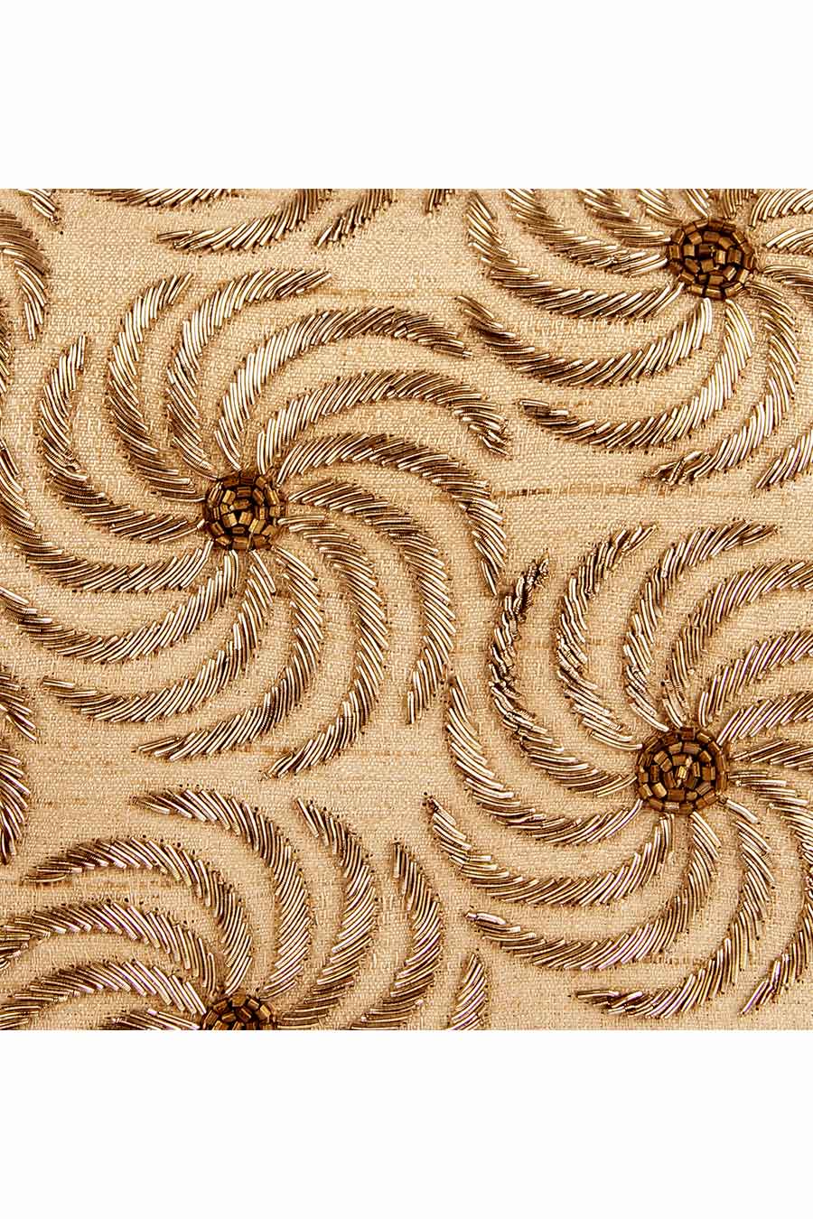 Bronze Lustre Hand-Embroidered Clutch