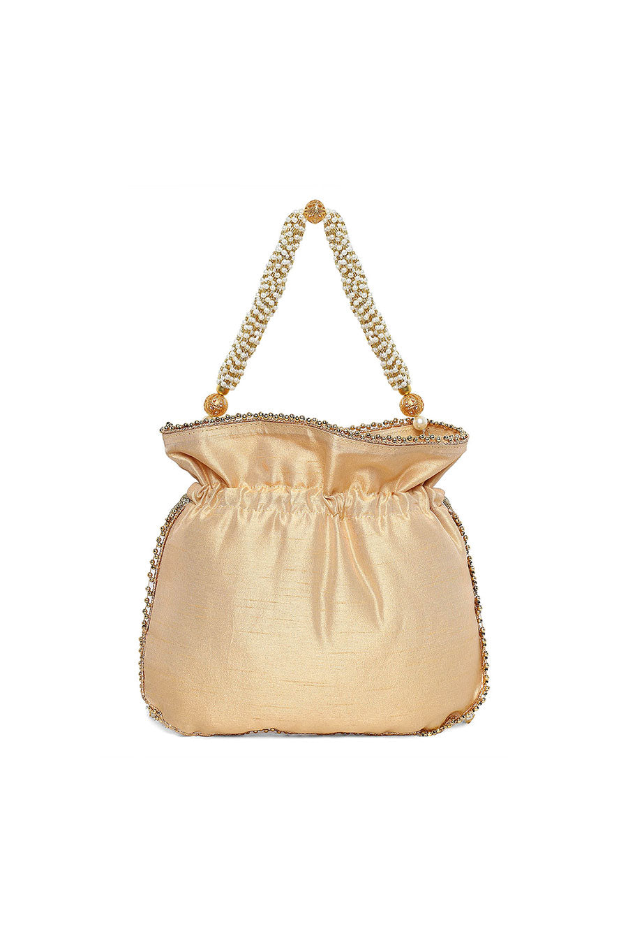Gold Dreamy Hand-Embroidered Potli