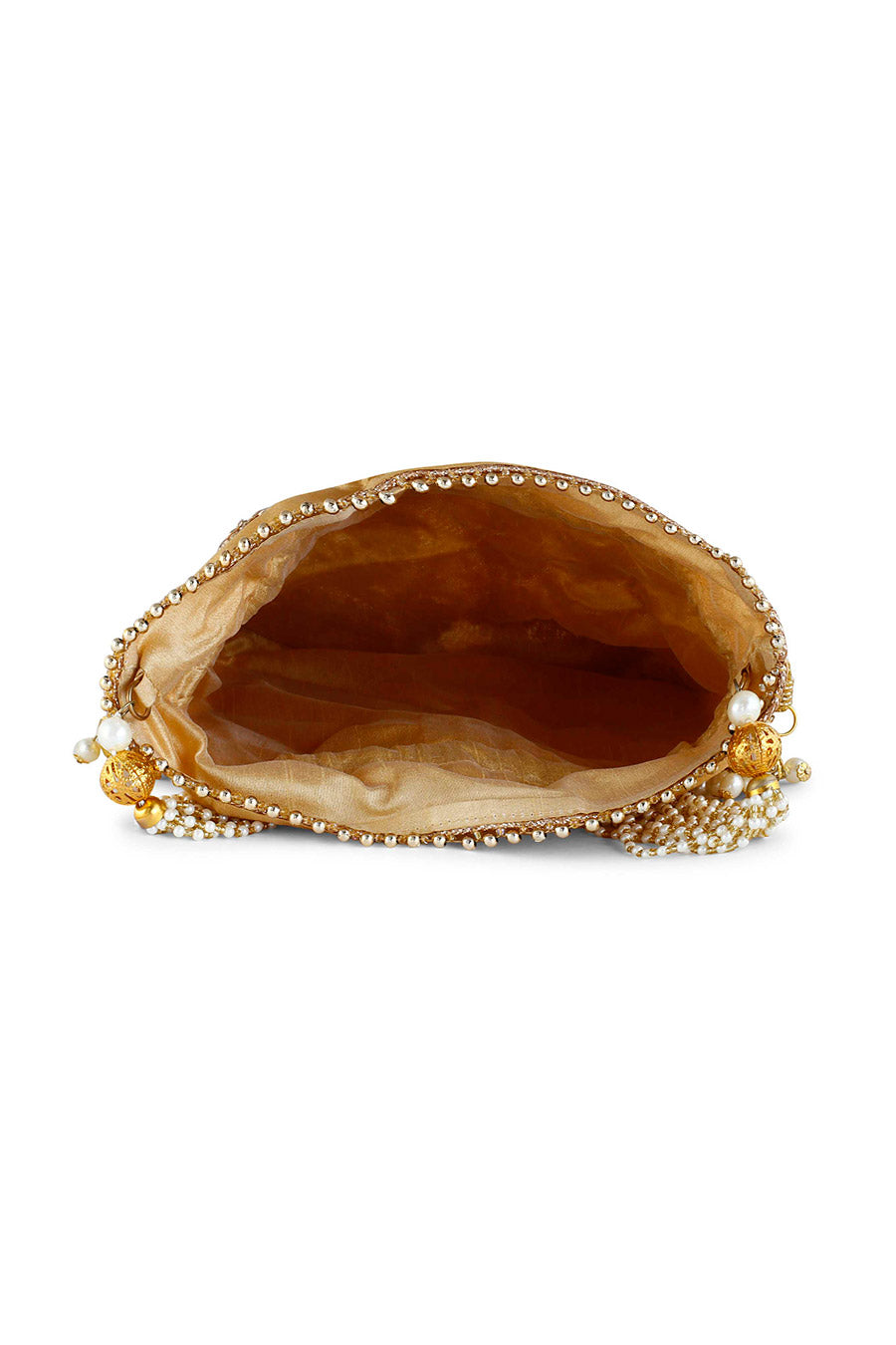 Gold Hand-Embroidered Potli