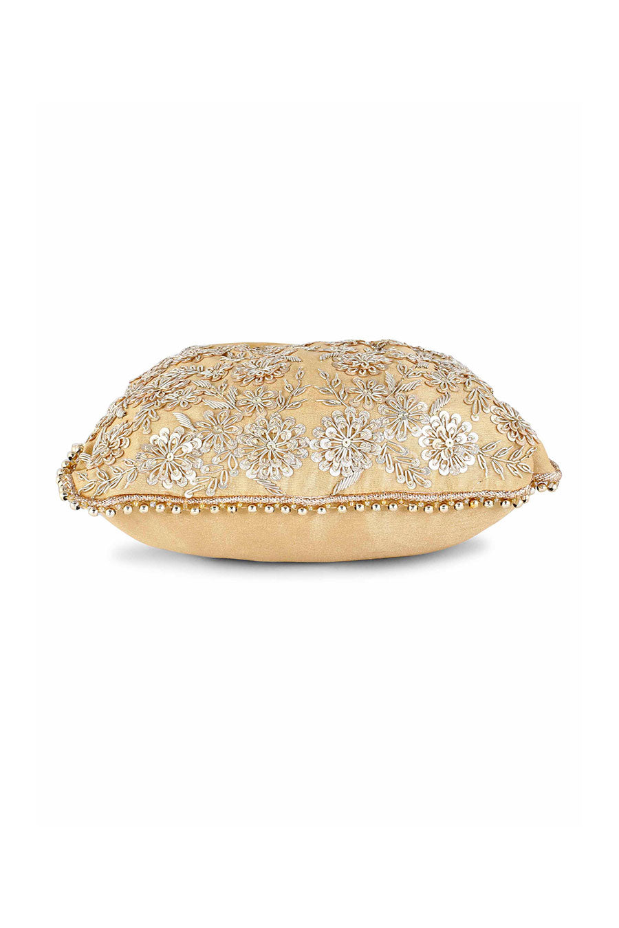 Gold Hand-Embroidered Potli