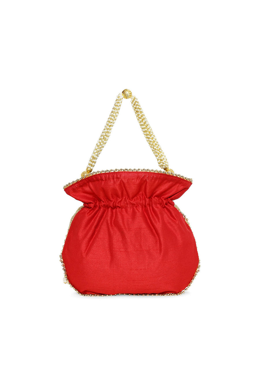 Red Beauty Hand-Embroidered Potli