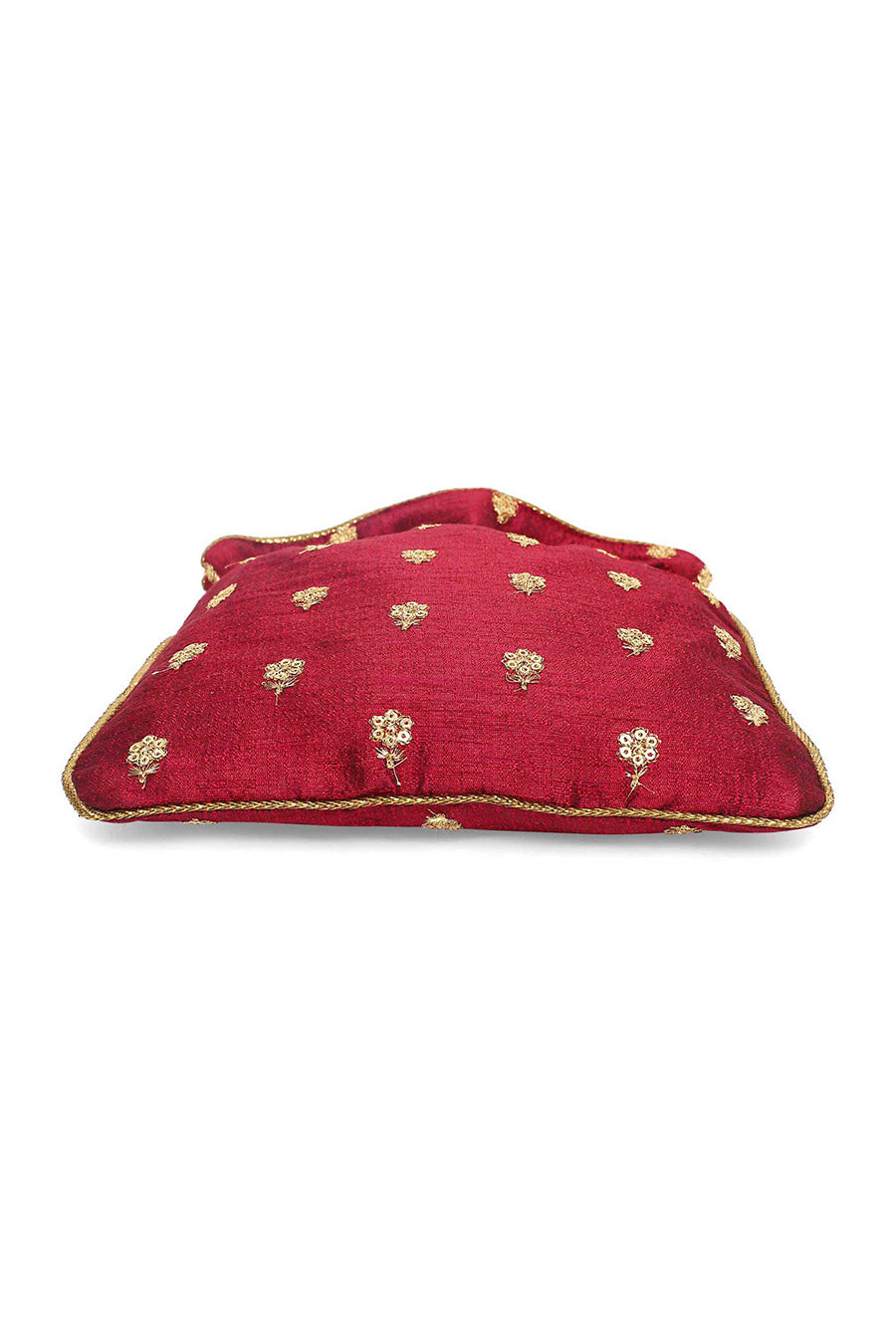 Rust Hand-Embroidered Potli