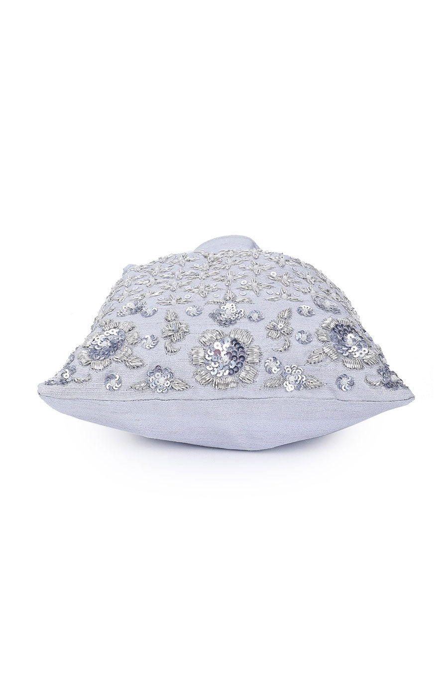Light Blue Bedazzle Hand-Embroidered Potli