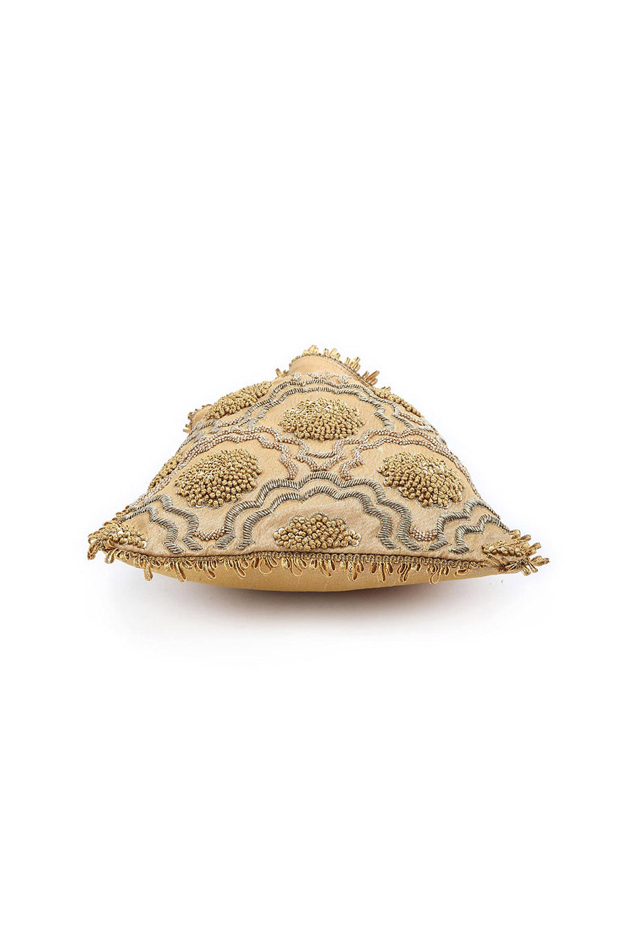 Gold Dainty Hand-Embroidered Potli