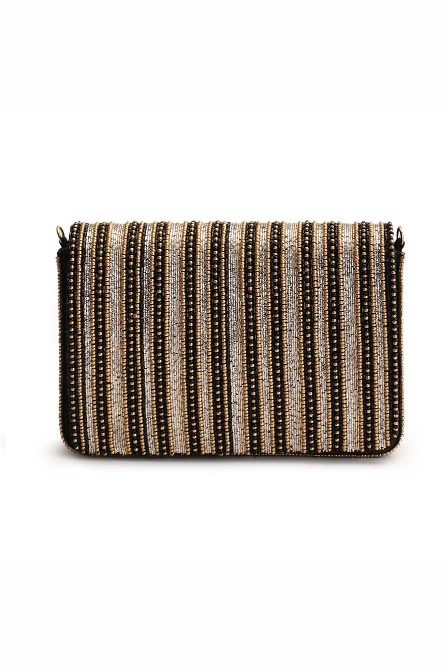 Black Radar Hand-Embroidered Clutch