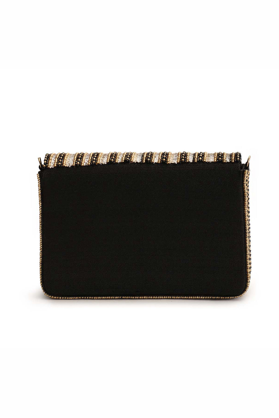Black Radar Hand-Embroidered Clutch