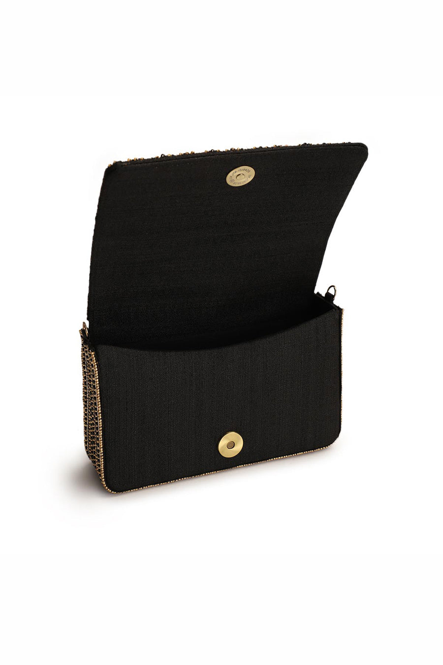 Black Radar Hand-Embroidered Clutch