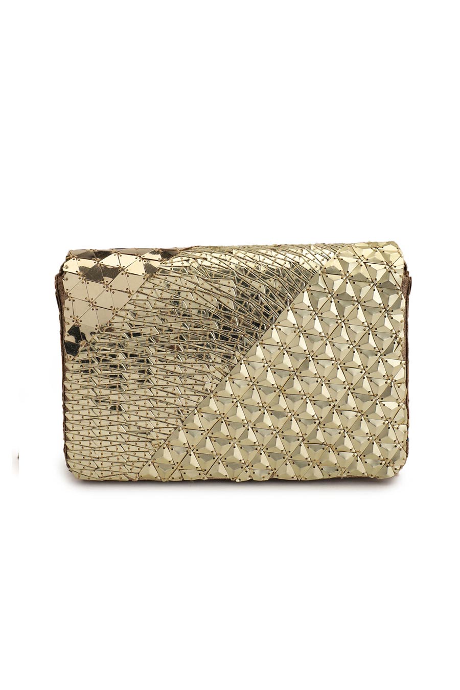 Gold Hand-Embroidered Clutch