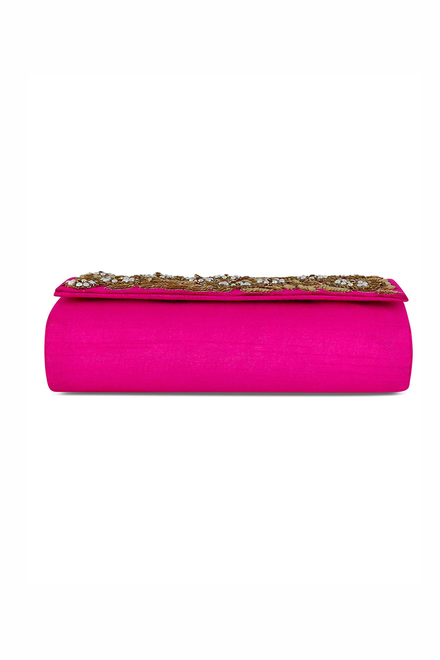 Pink Beauteous Hand-Embroidered Clutch
