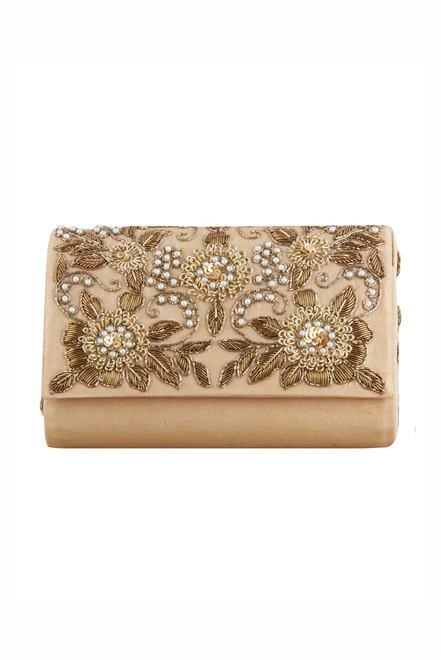 Gold Jing Bang Hand-Embroidered Clutch