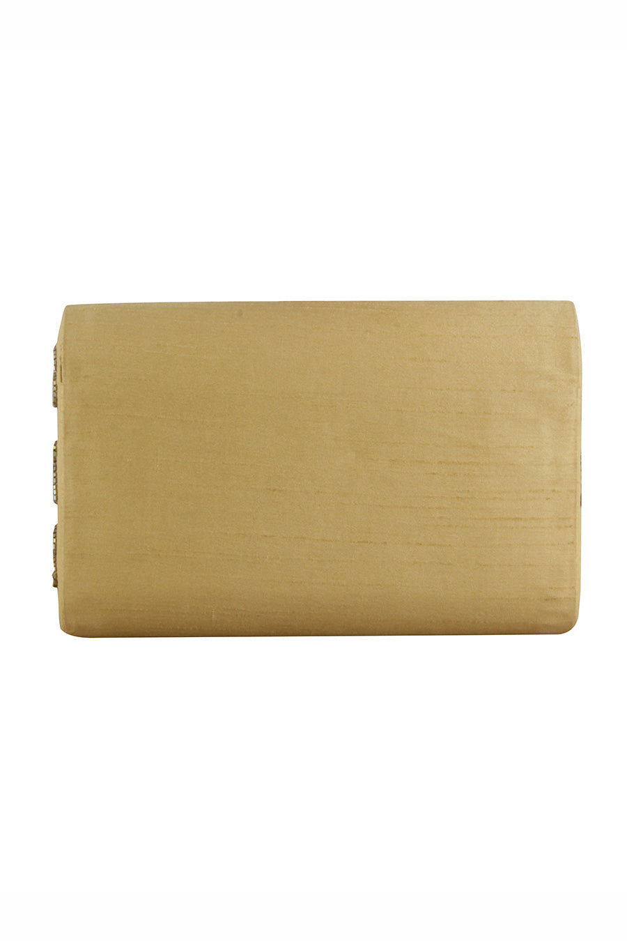 Mustard Gold Hand-Embroidered Clutch
