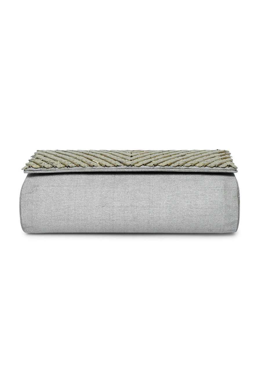 Grey Sequins Miniaudiere Clutch