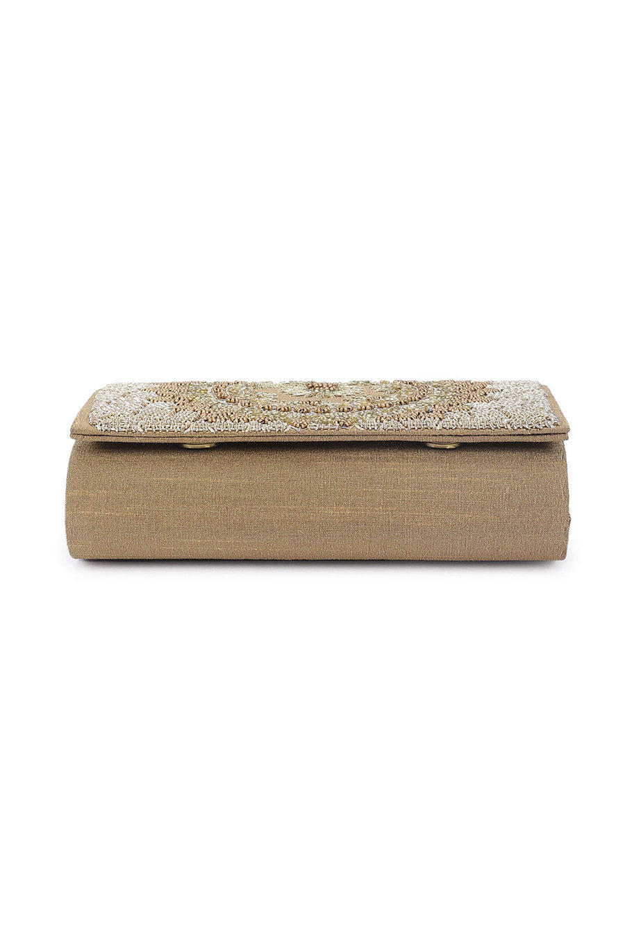 Gold Sun Hand-Embroidered Clutch