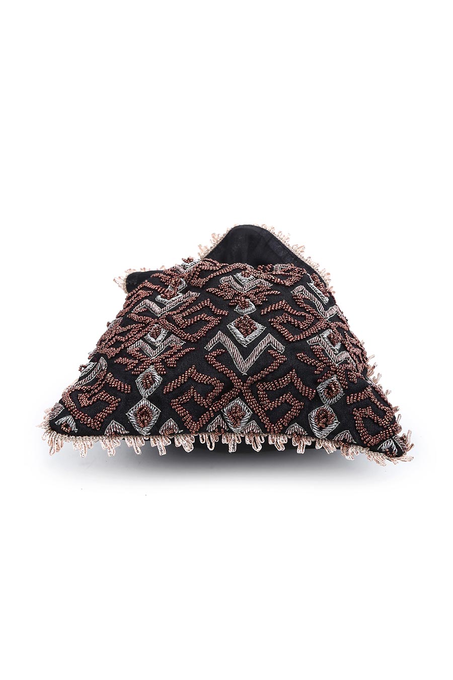 Black Hand-Embroidered Potli
