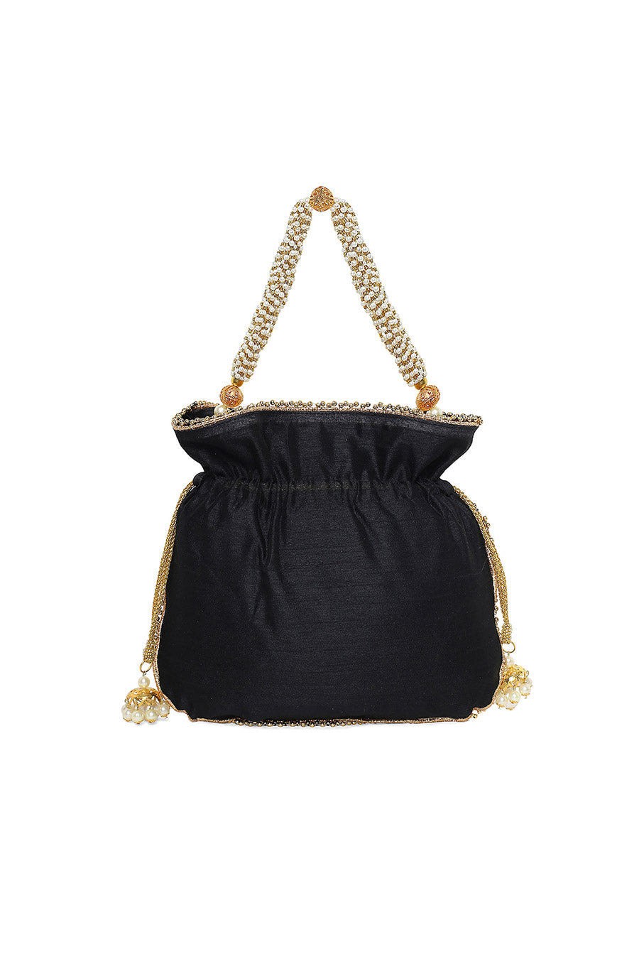 Black Extravaganza Hand-Embroidered Potli