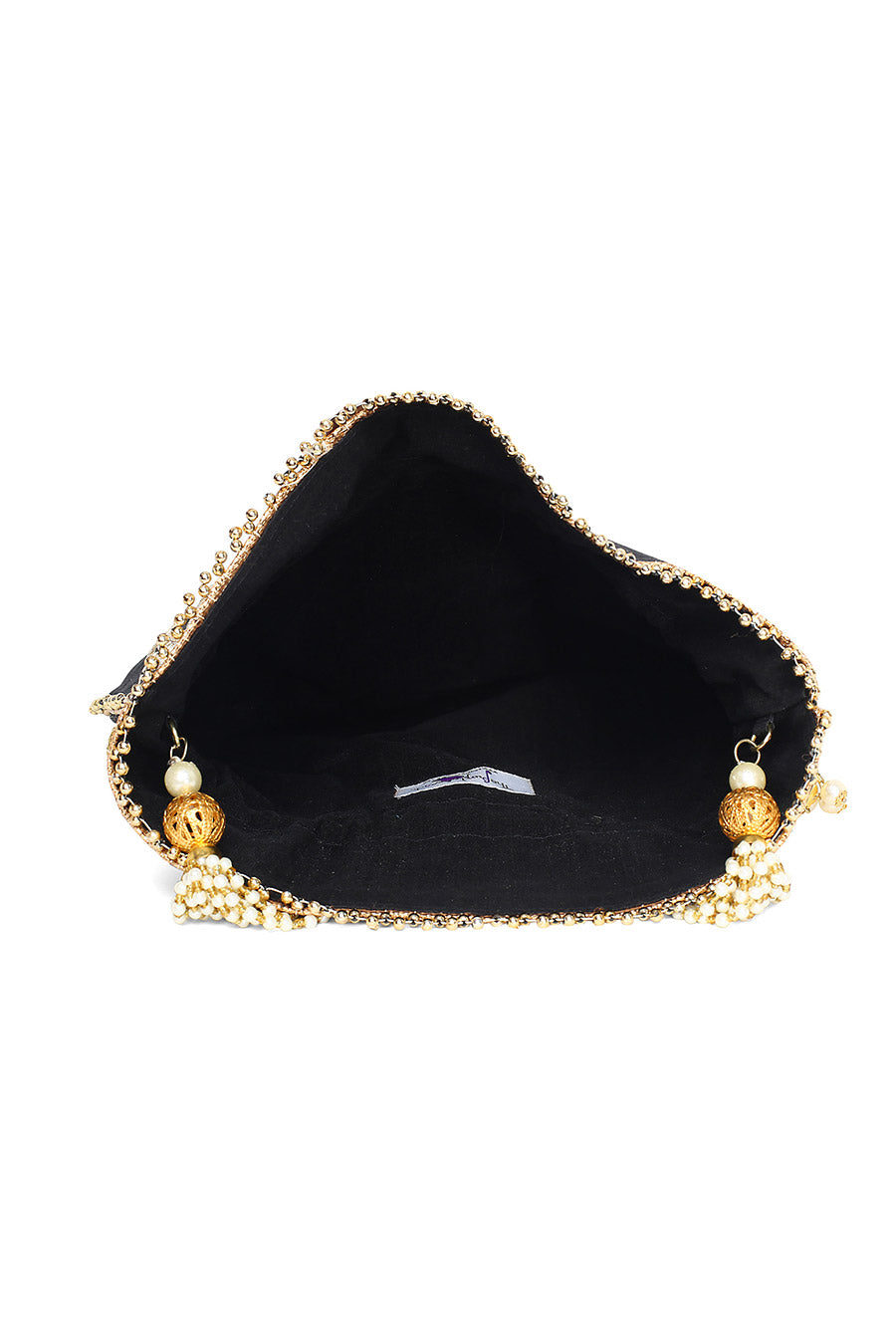 Black Extravaganza Hand-Embroidered Potli