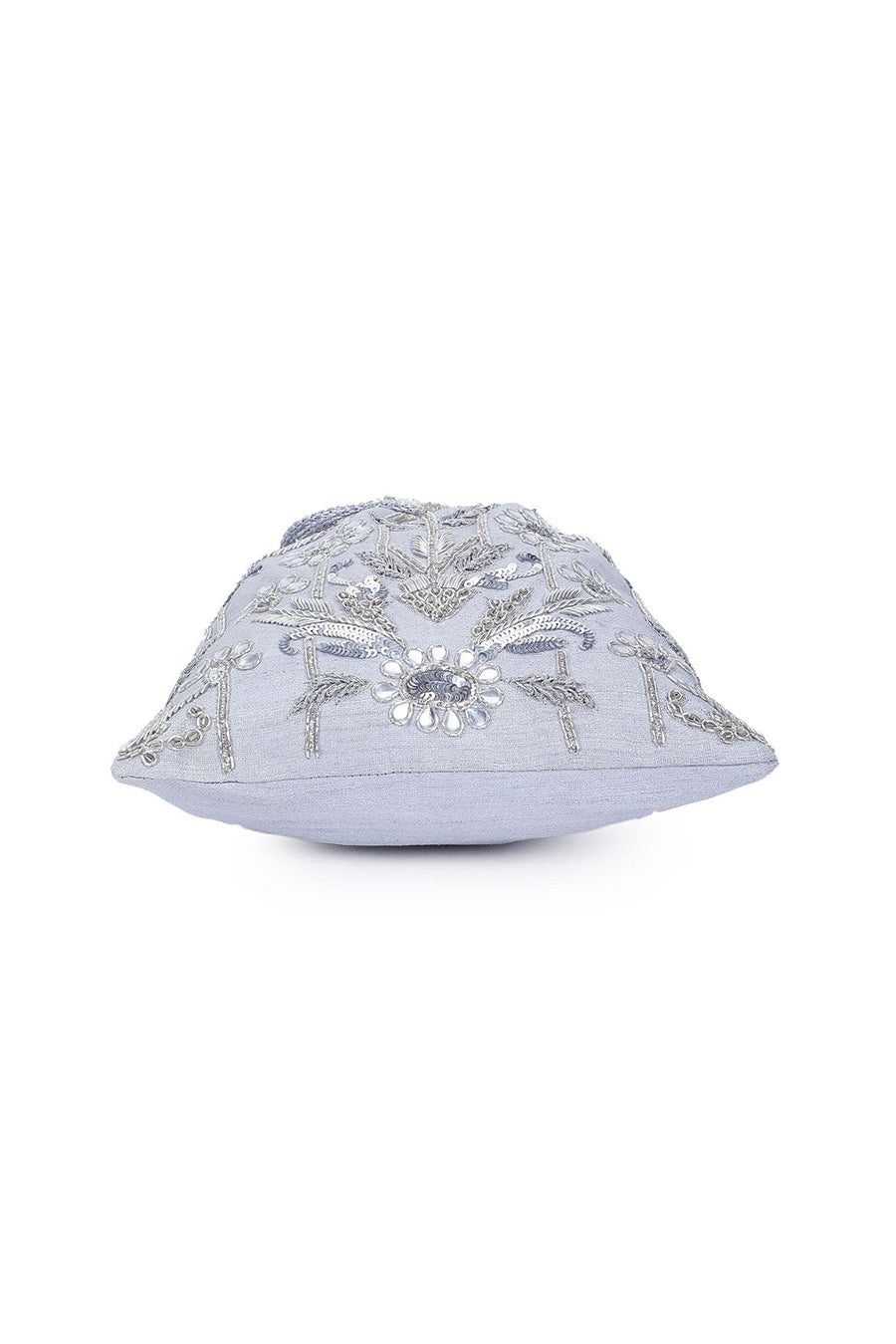 Light Blue Zardosi Hand-Embroidered Potli