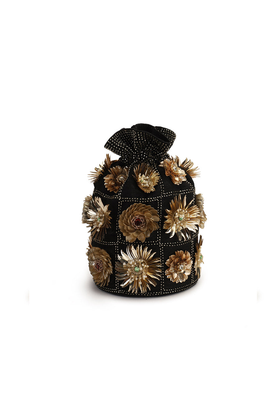 Black Diva Hand-Embroidered Potli