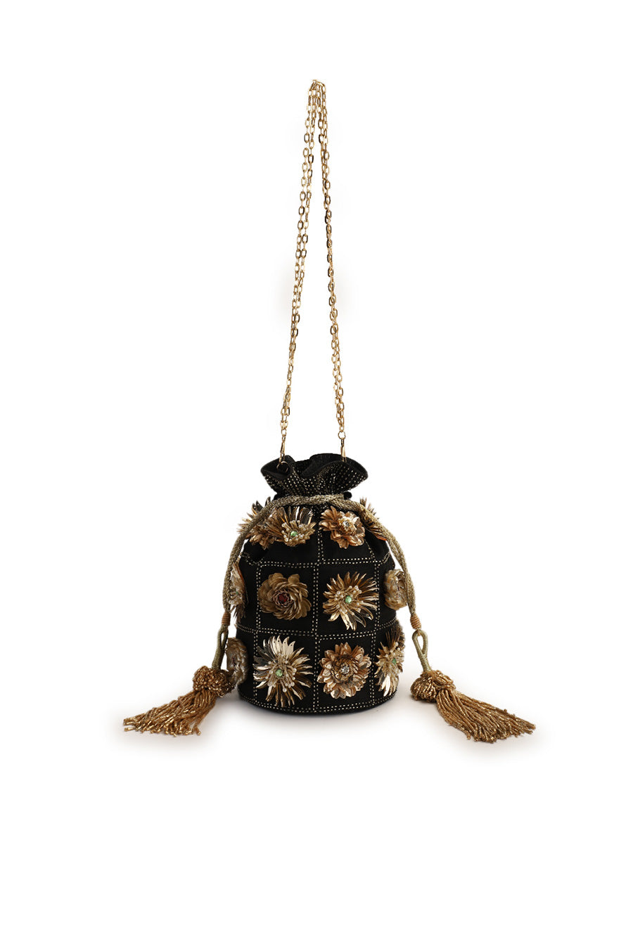 Black Diva Hand-Embroidered Potli