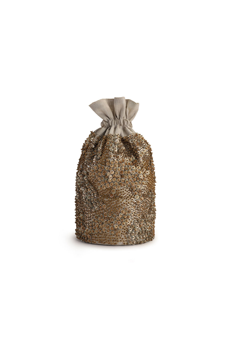 Gold Sequins Blast Hand-Embroidered Potli