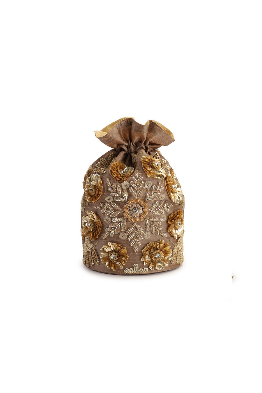 Gold Supreme Hand-Embroidered Potli