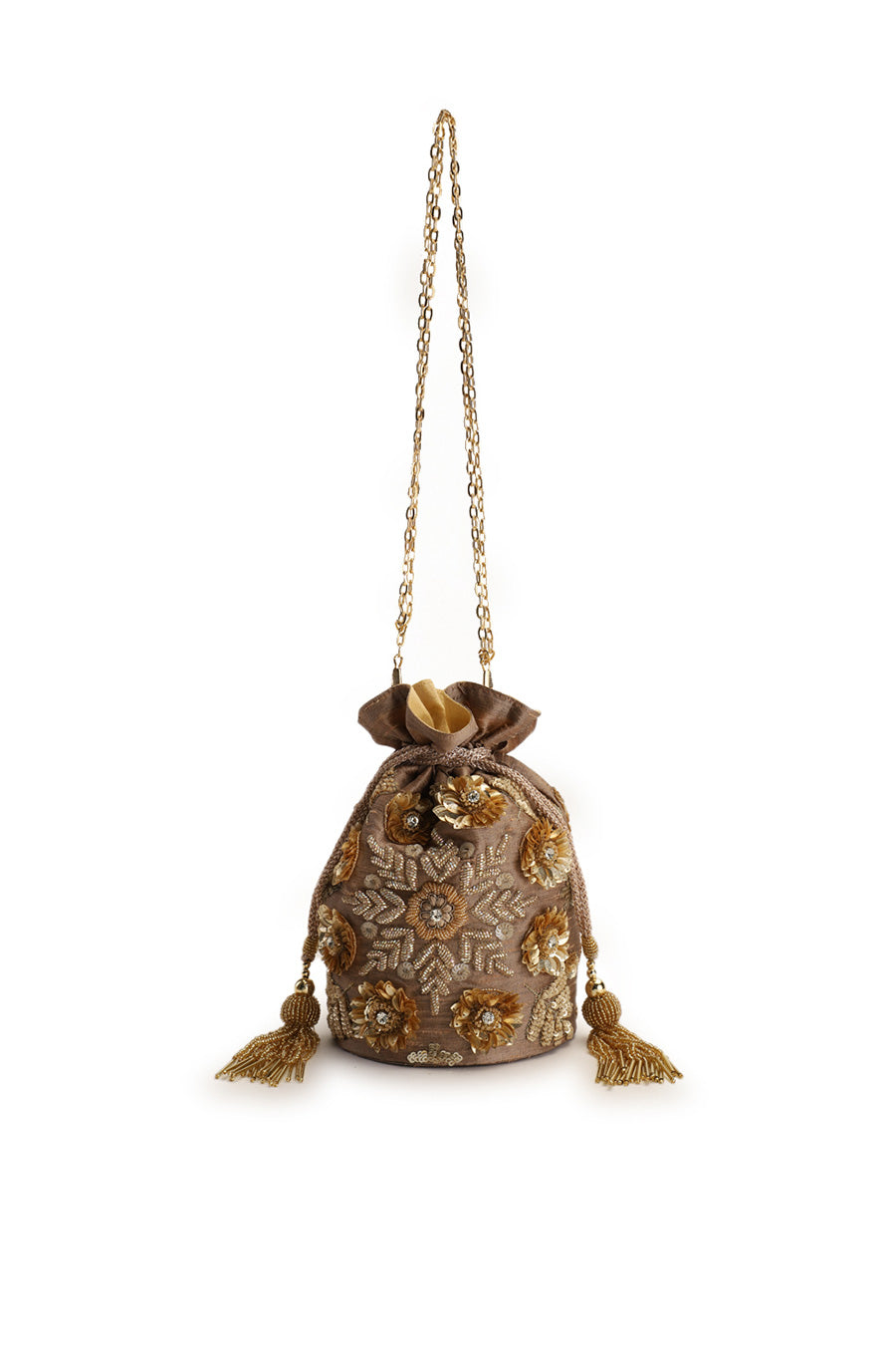Gold Supreme Hand-Embroidered Potli