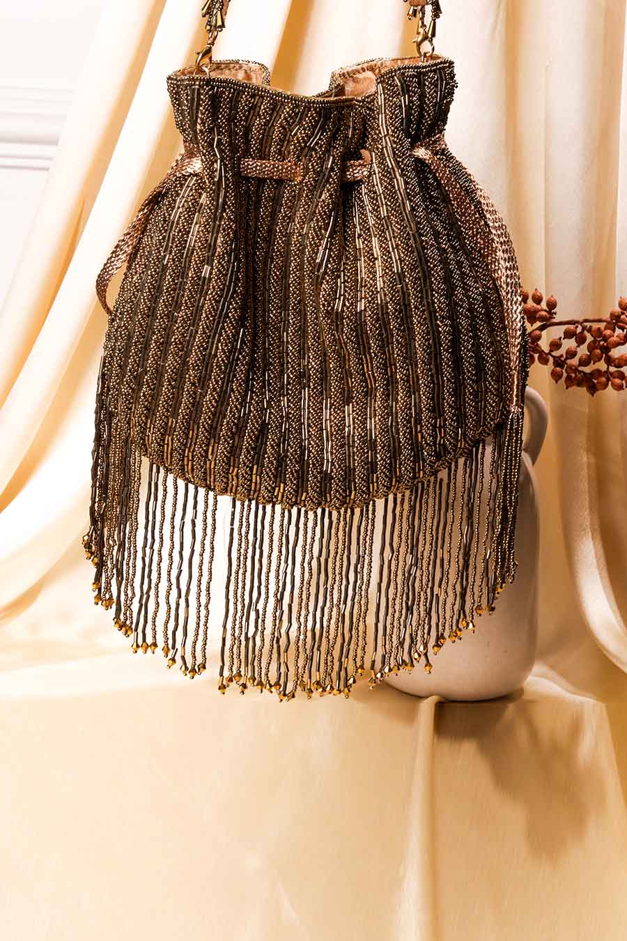 Bronze Sunehri Shaam Embroidered Potli