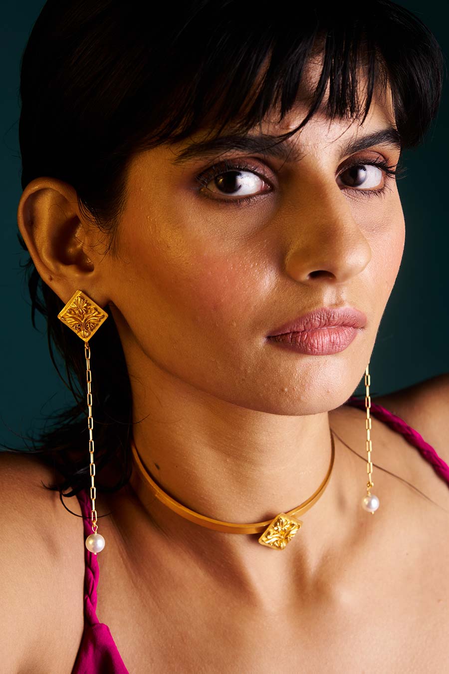 Nalini Gold Plated Drop Earrings