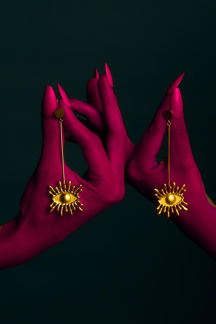 Nazar Battu Gold Plated Earrings