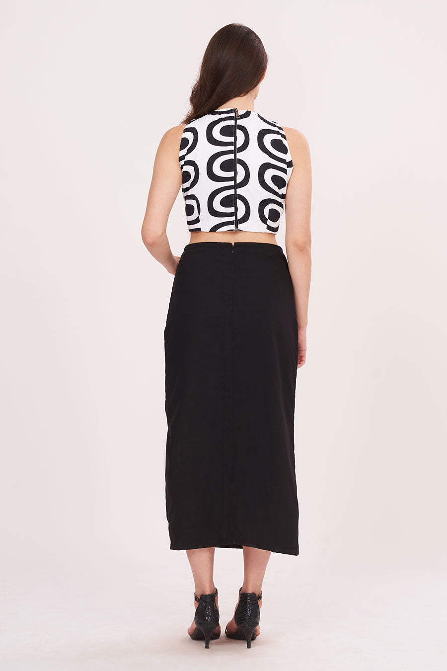 White Printed Top & Skirt Co-Ord set