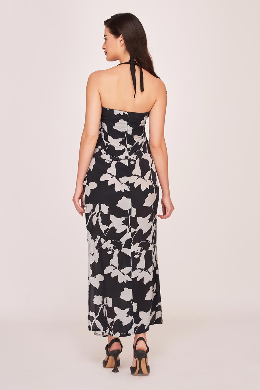 Black Printed Long Dress