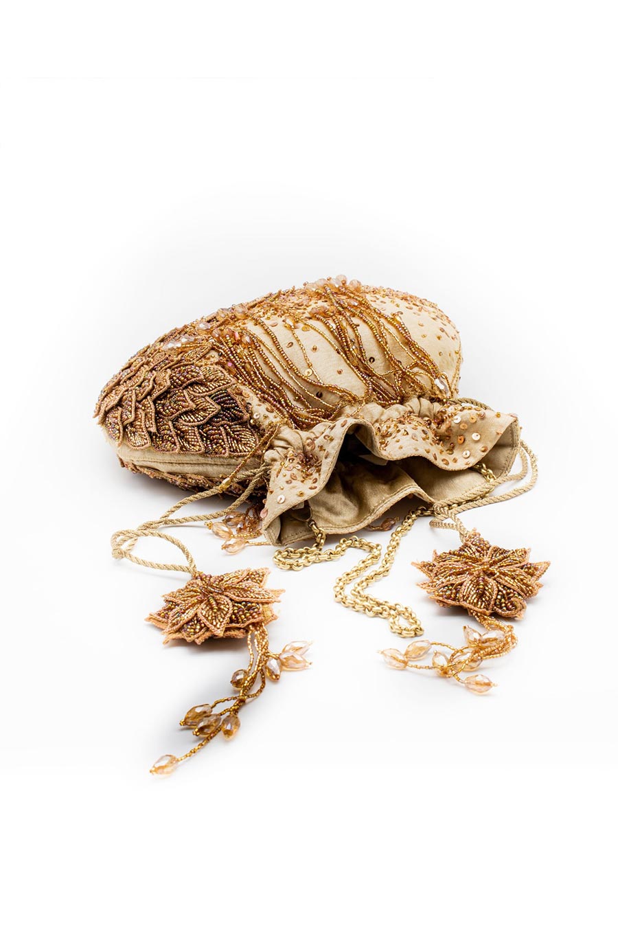 Beige Zultanite Embroidered Potli