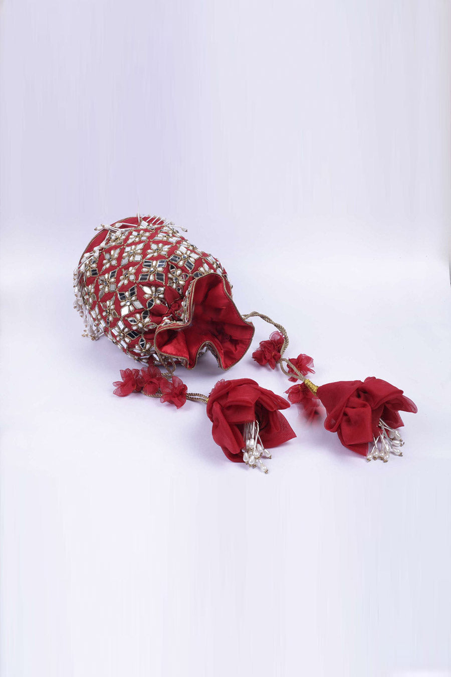 Red Manik Embroidered Potli