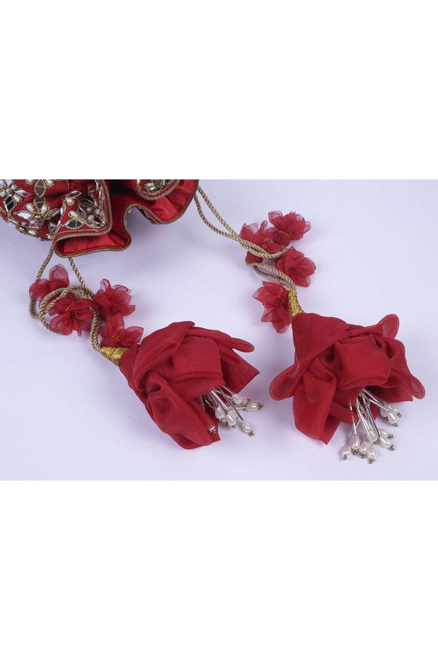 Red Manik Embroidered Potli