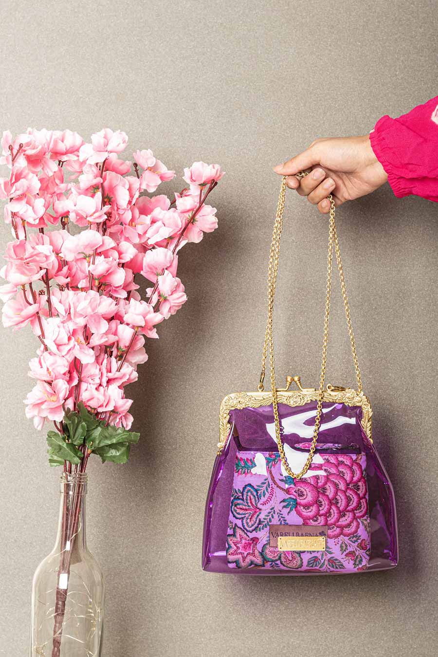 Violet Banafsa Clutch & Pouch Set