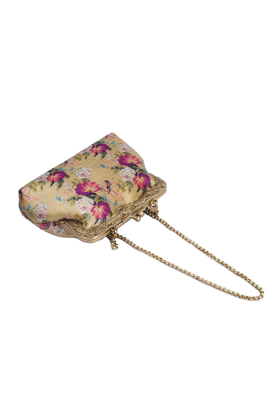 Gold Guldasta Printed Clutch