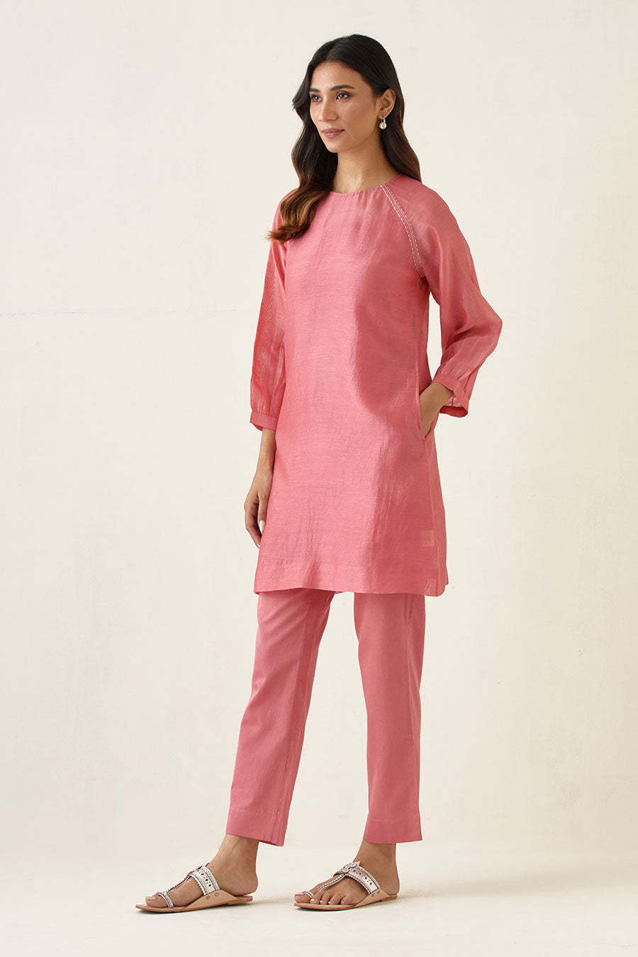 Rose Pink Kurta & Pant Set