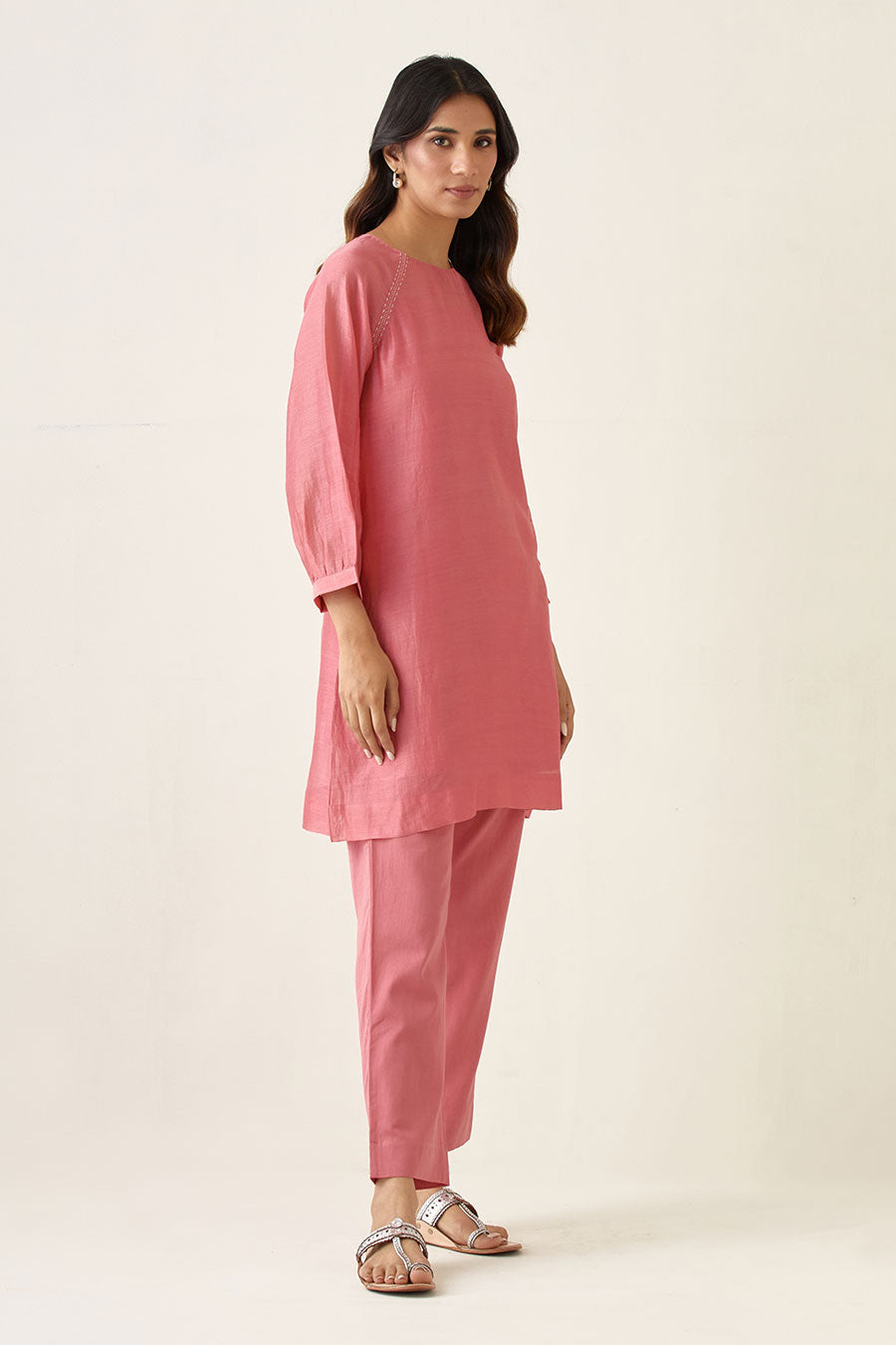 Rose Pink Kurta & Pant Set